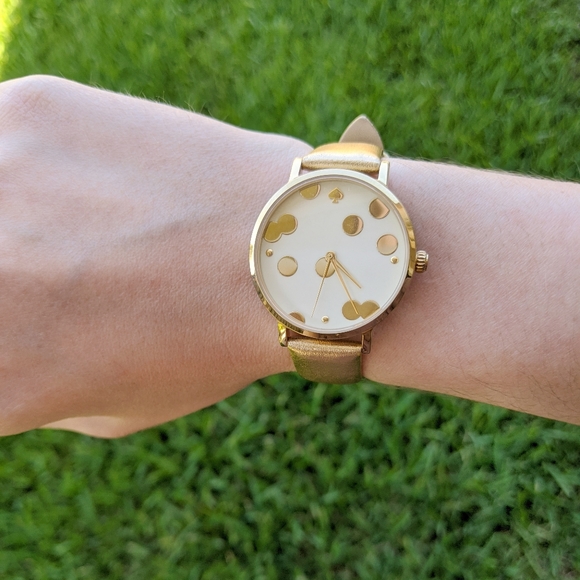 kate spade Accessories - Kate Spade New York Confetti Dial dot Gold Watch